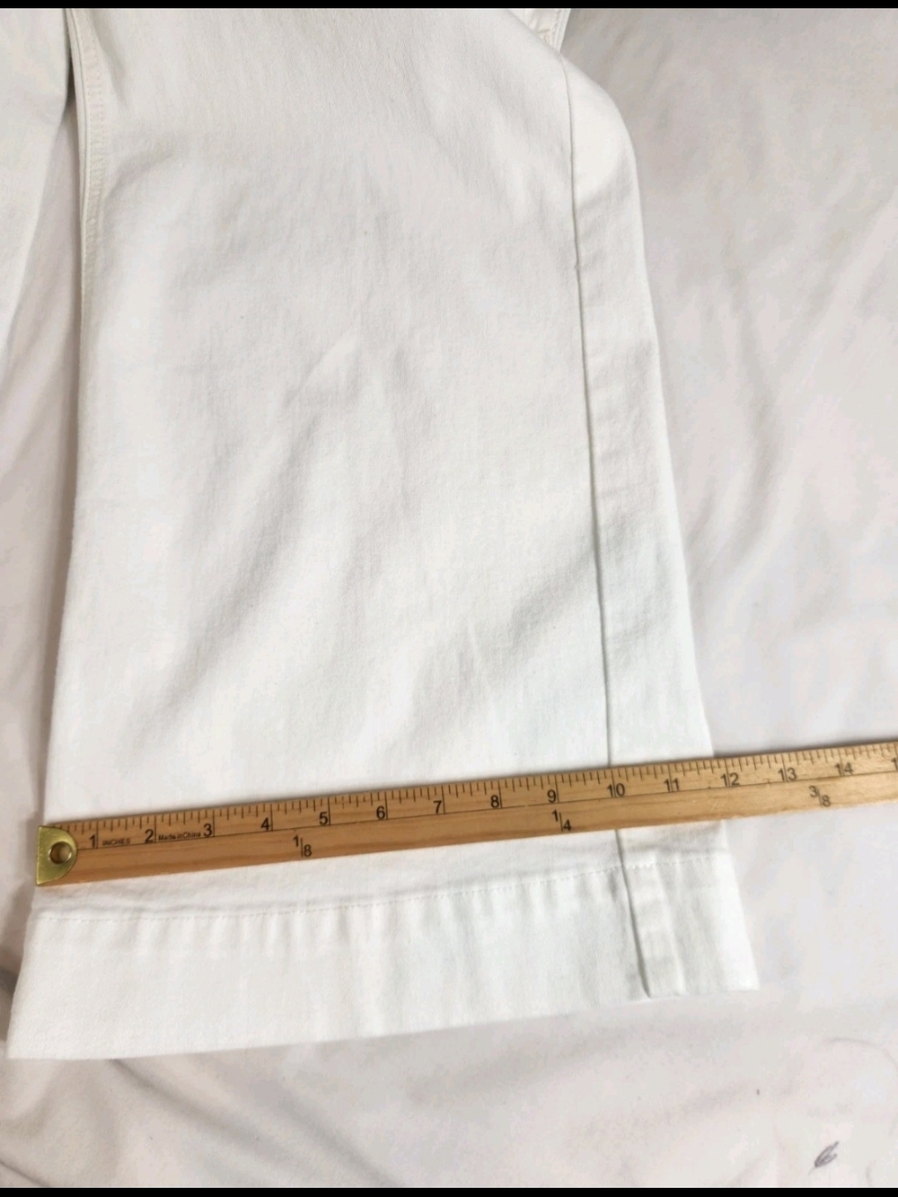 Ariat Wide Leg Jeans Women's Size 29 R White Ultra High Rise Stretch Crop NWT 54 - Picture 10 of 15